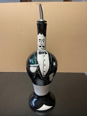 Dansk Black and White Butler Olive Oil Pourer